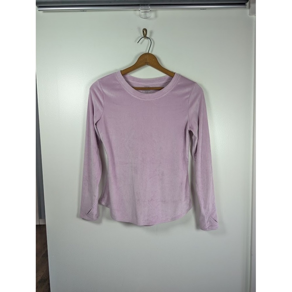 ClimateRight by Cuddl Duds Top Size Medium Thumbholes Stretch Velour Cozy Velvet